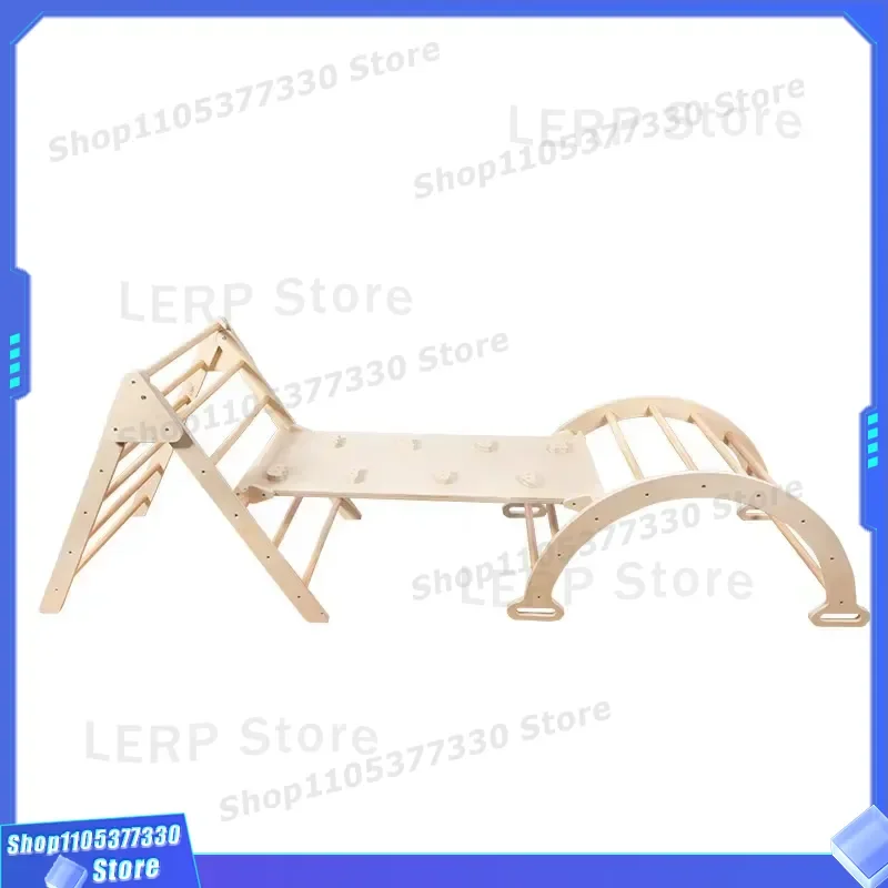 Foldable Triangle Climbing Frame for Kids Indoor Play Set Sensory Training Equipment Folding Slide and Onesie Activity Center