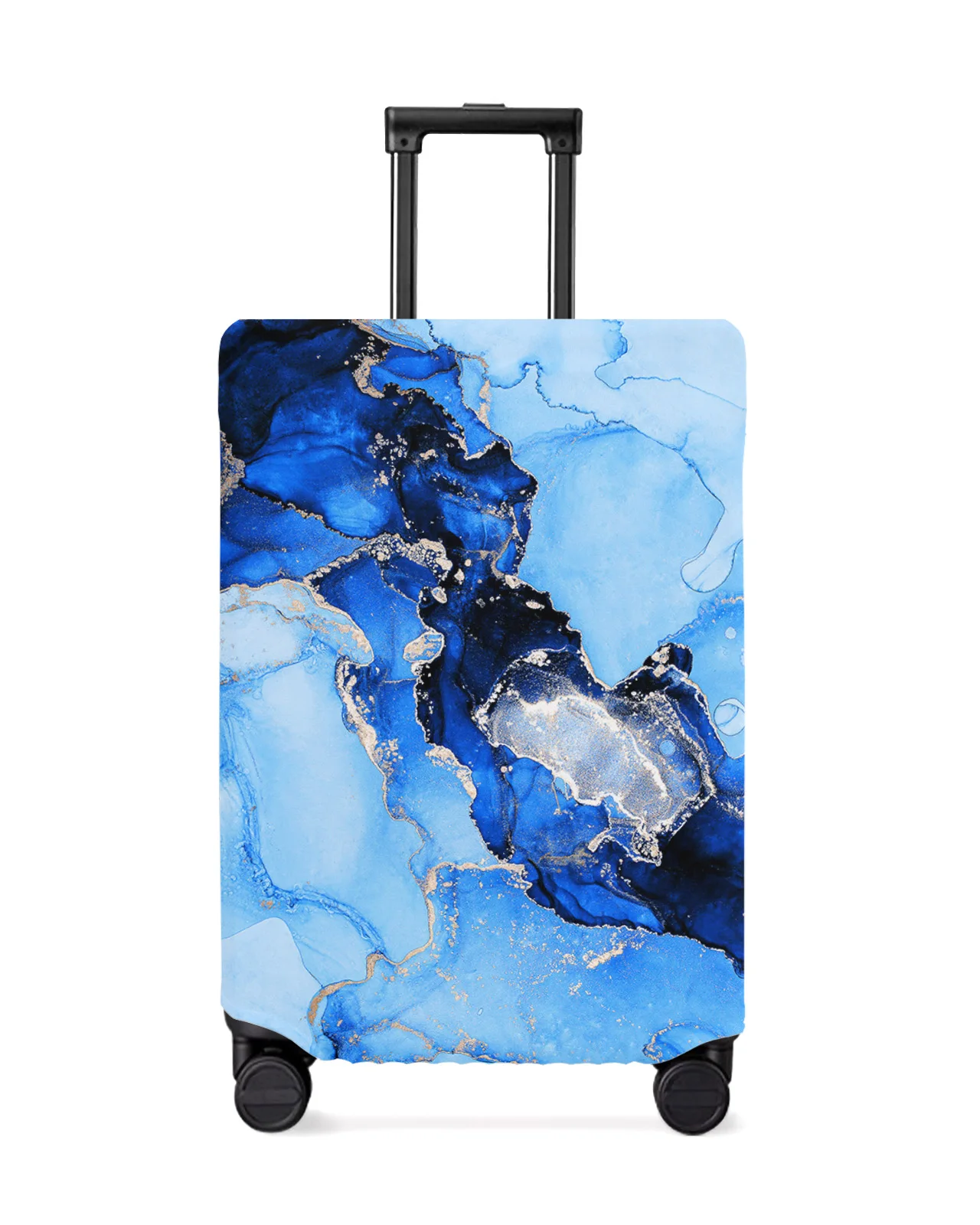 

Marble Texture Blue Travel Luggage Protective Cover for 18-32 Inch Travel Accessories Suitcase Elastic Dust Case Protect Sleeve