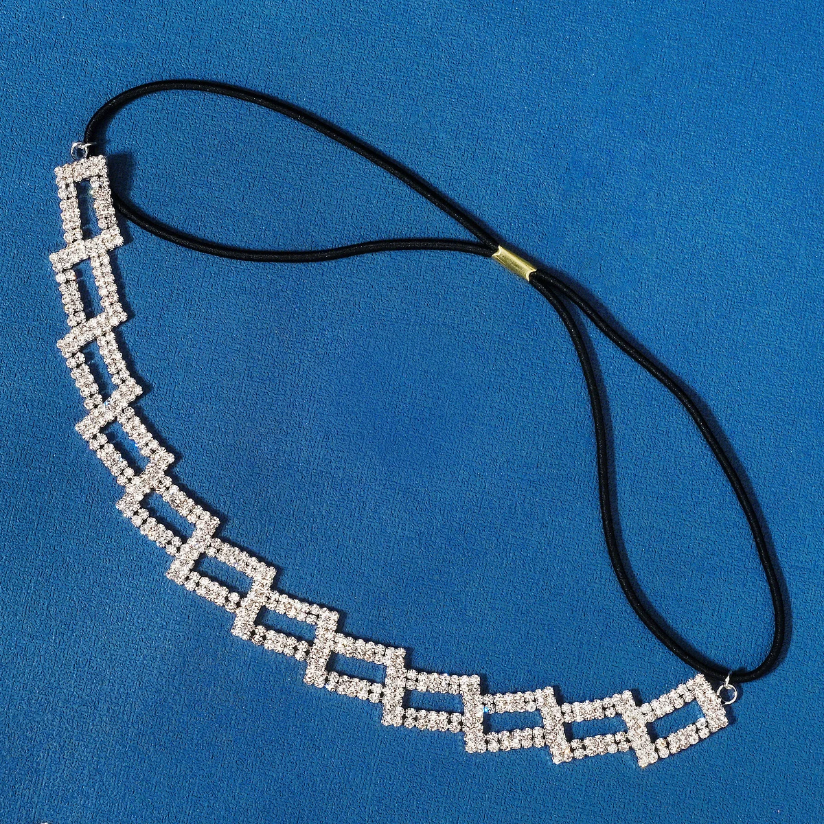Volldiamant-Haarband mit Krallenkette, klassisches Stretch-Stirnband für Damen und Mädchen, Party-Tiara der Königin, Schmuckzubehör – Detail 12