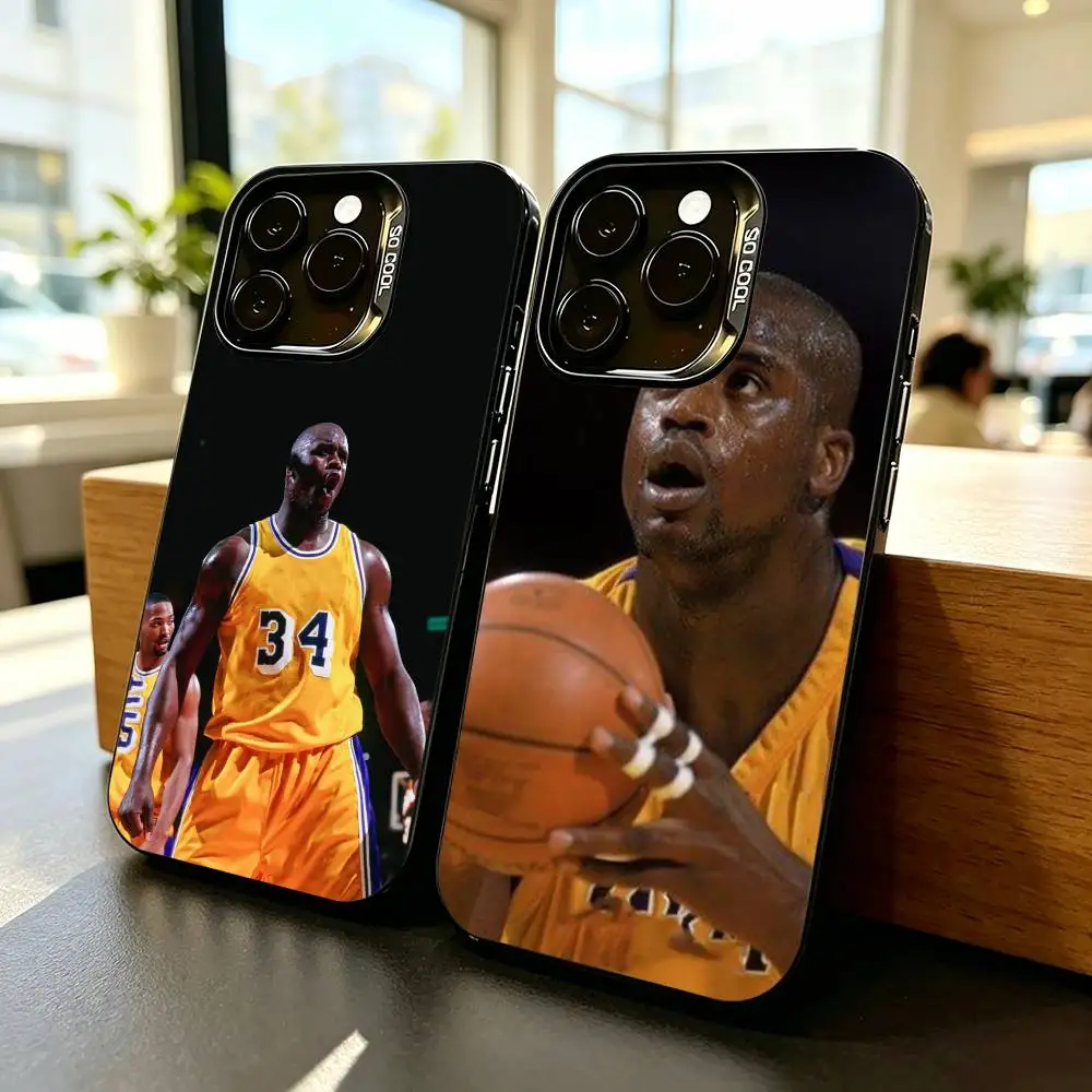 

basketball Shaquille O'Neal-l Phone Case For iPhone 17,16,15,14,13,12,11 Plus,Pro Max,XS,Colored Silver Plated Inside Cover