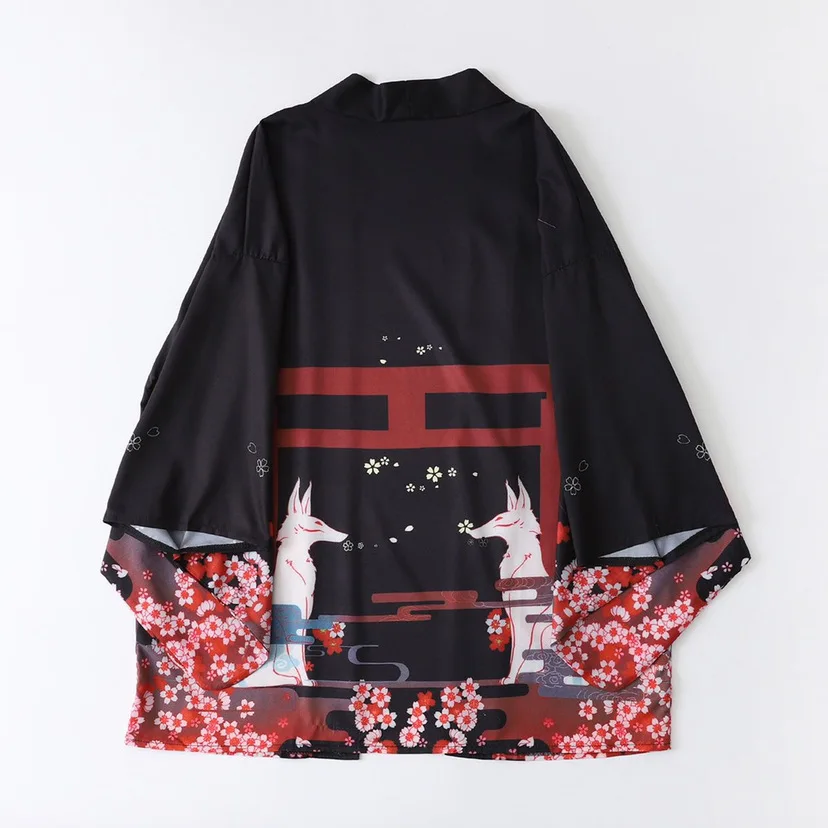 

Traditional Haori Kimono Carp Print Samurai Shirt Clothing Women Men Kimono Cardigan Japanese Anime Asian Streetwear Summer Coat