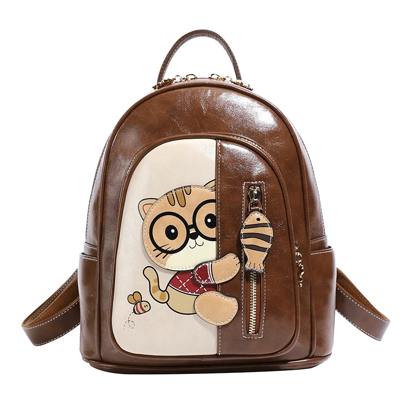 حقيبة ظهر نسائية غير رسمية ذات سعة كبيرة لعام 2026 حقيبة ركاب متعددة الاستخدامات خفيفة فاخرة من البولي يوريثان حقائب ظهر نسائية للنساء #5