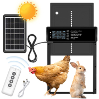 Solar Auto Chicken Coop Door Automatic Chicken Door Solar Powered & USB Charging Chicken Door 4 Modes with Timer & Light Senso