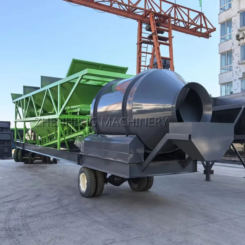 YG Customized Used  Mobile Concrete Drum Mixing Station JZM750 Concrete Batching Plant With Motor Automatic Control For