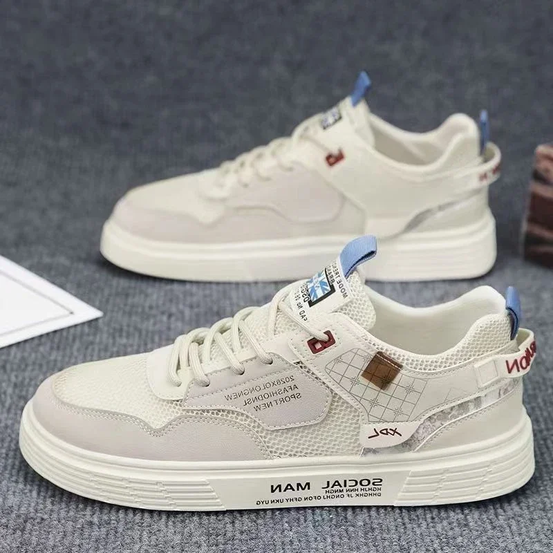 Männer Casual Sport Board Schuhe Britischen Stil Leder Arbeitskleidung Outdoor Walking Mode Stiefel Leichte Atmungsaktive 2025