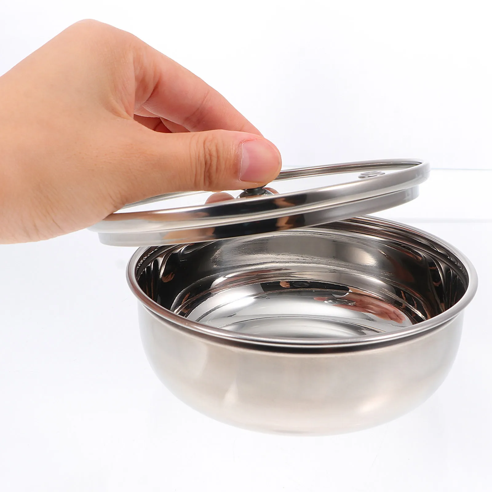 

Soup Bowls Rice with Lid Serving Dishes Lids Large Containers Food Metal Stainless