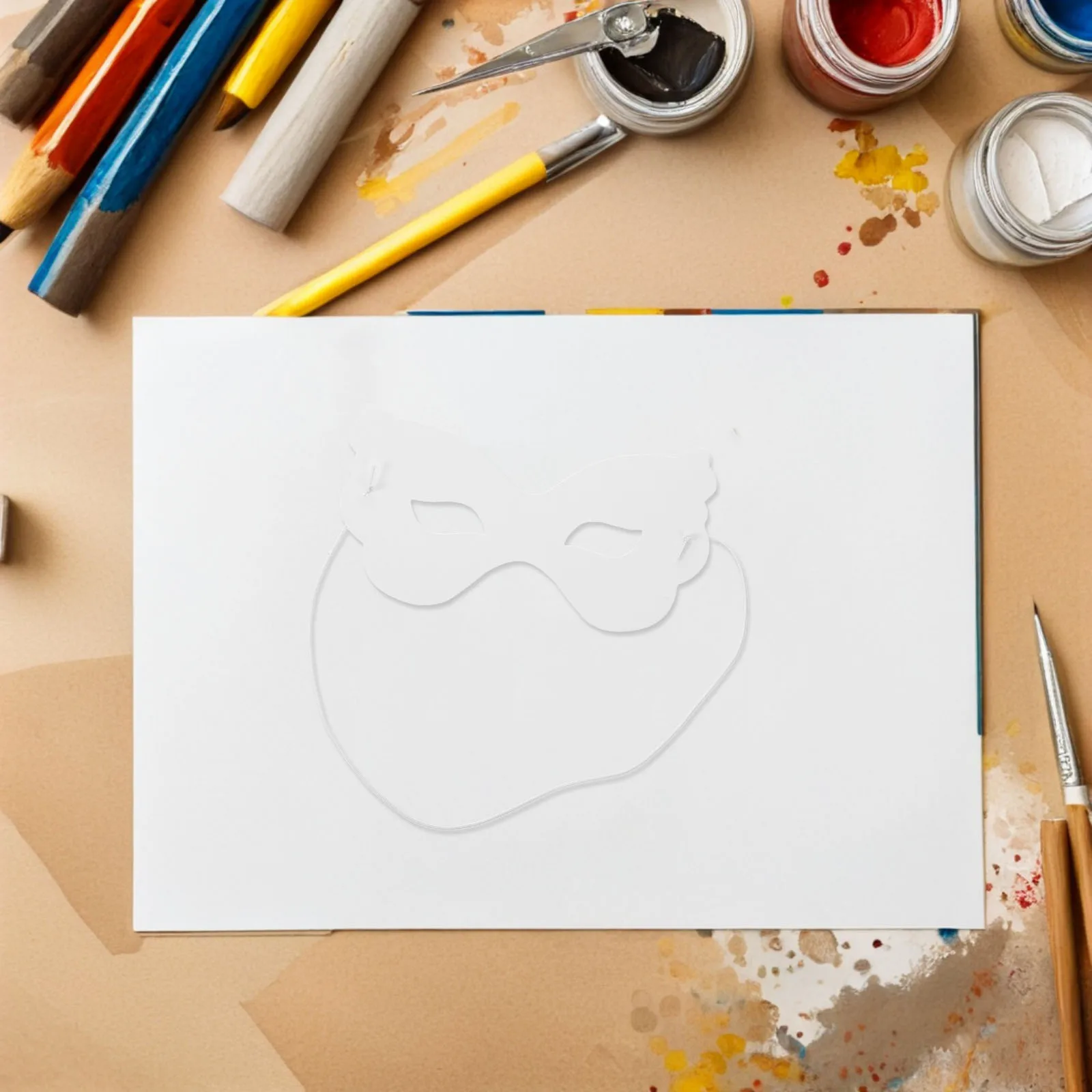 

40Pcs Blank Paper Butterfly Masks DIY Paintable Half Face Masquerade Halloween Costume Party for Children Kids Face Painting Kit