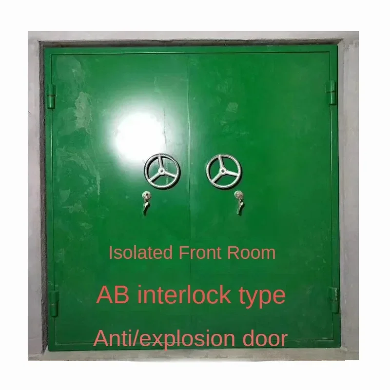 Heavy-Duty Blast-Resistant Steel Gate with AB Interlocking B-Type Anti-Explosion Feature for Secure Isolation Room