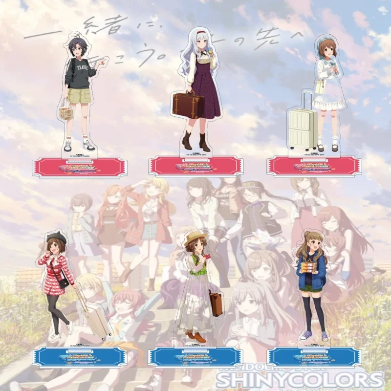 THE iDOLM@STER 15CM Acrylic Stand figure Stand Plate Cosplay Prop Decor Cartoons present Friend Festivals Gifts Keychain