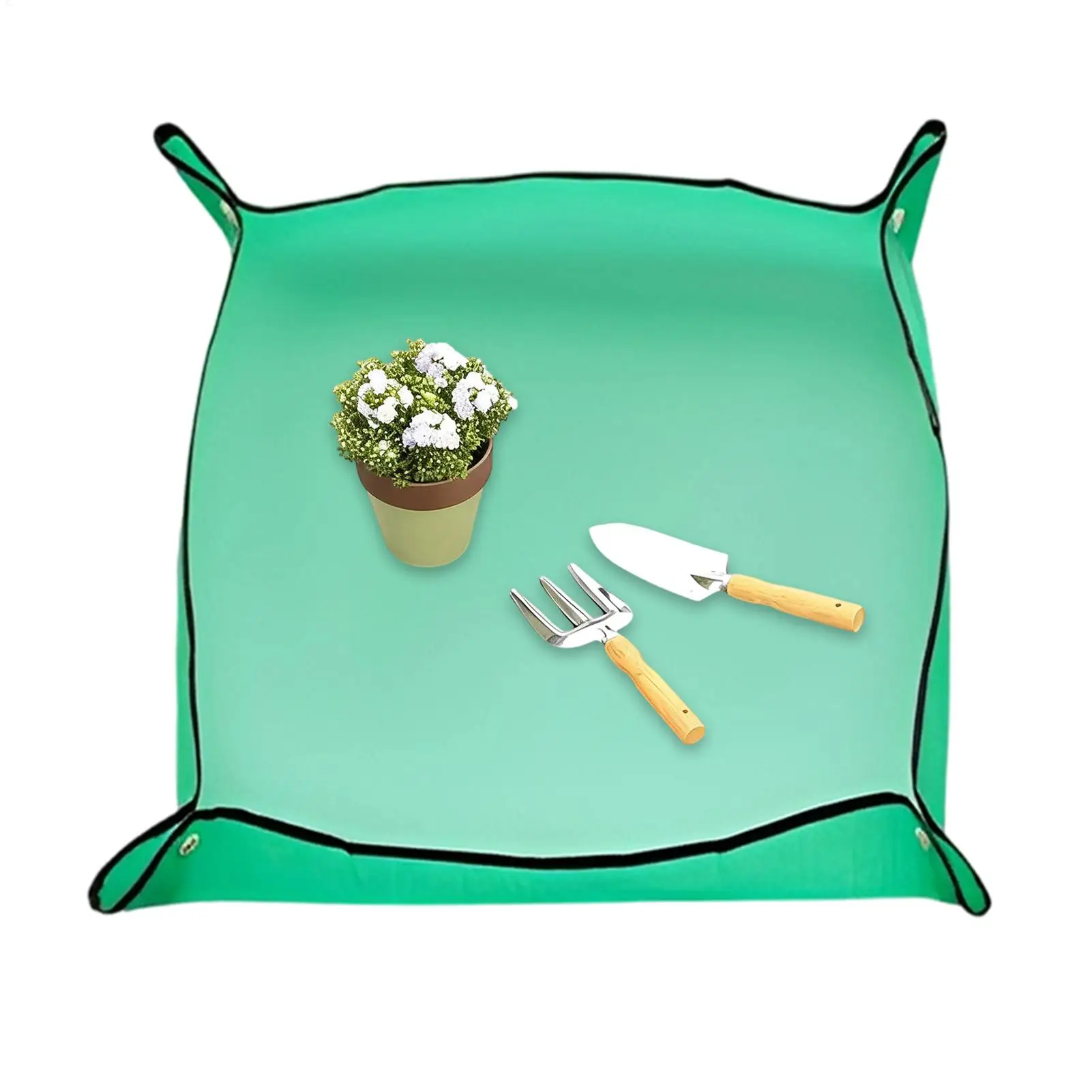 Repotting Mat for Indoor Plants 1x1m Waterproof Leak Proof Foldable Repotting Mat Kit for Women Men Home Planting Pruning