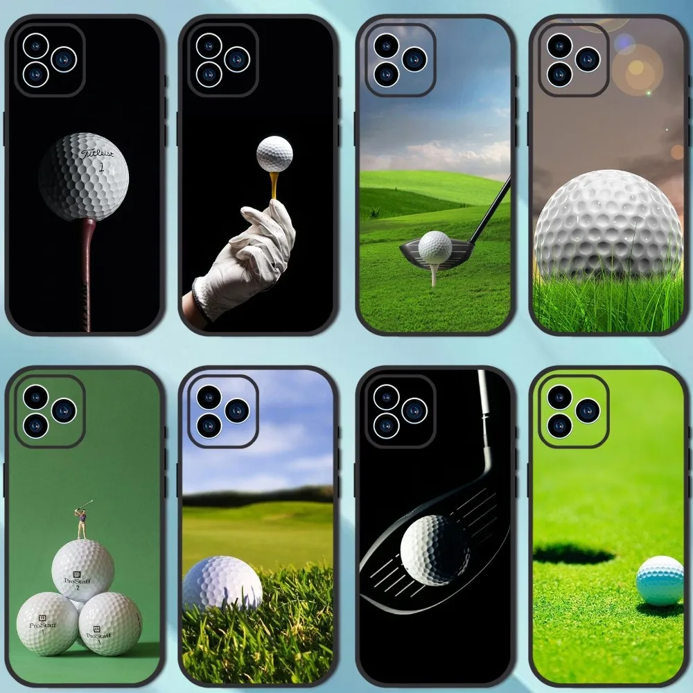 Sport Golf Ball Phone Case For iPhone 13 12 11 14 15 Pro XS Max XR X 8 7 6S 6 Plus Soft Back case