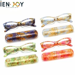 IENJOY New Portable Presbyopia Glasses With Case Women Reading Glasses Colorful Design Presbyopic Glasses 1.0-4.0