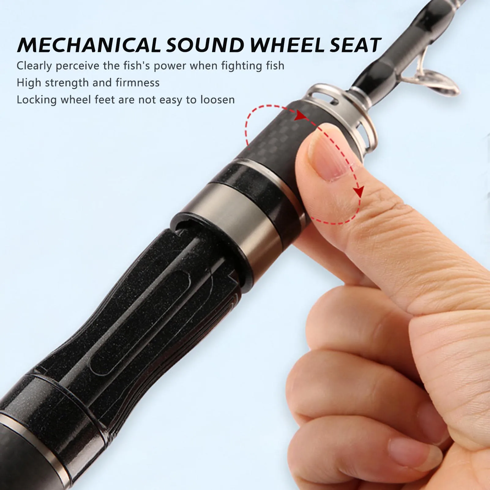 32cm Portable Telescopic Fishing Rod 1.5/1.68/1.8m Carbon Fiber Lure Fishing Pole Freshwater Saltwater Hand Pole Fishing Rod - Image 5
