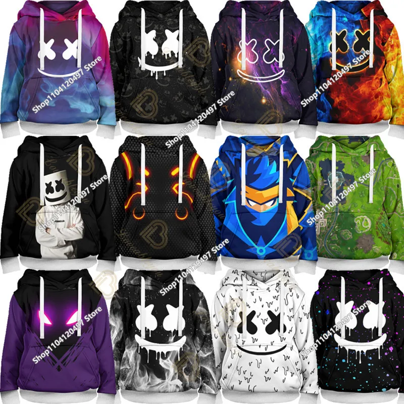 Ropa para niños Fortnite Cosplay Sudadera con capucha batalla Ikonik hombre manga disfraz Navidad pulóver camisa antiestrés ropa