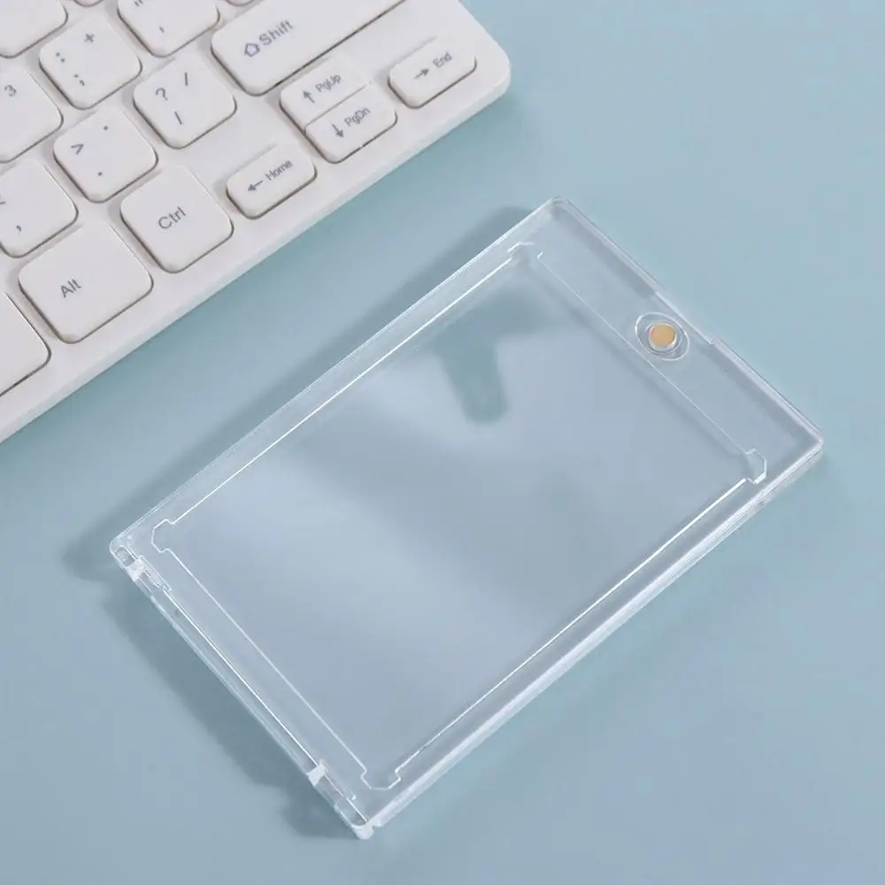 Магнитный держатель для карт 35PT, акриловый прозрачный чехол для спортивных звездных карт, жесткий пластик, защита для карт с защитой от ультрафиолета, спортивная коллекционная карточка