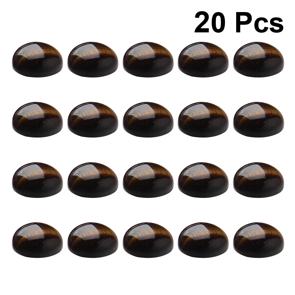 

20 Pcs Stone Patch Jewelry Making Pendants Decor Stones Yellow DIY Charms