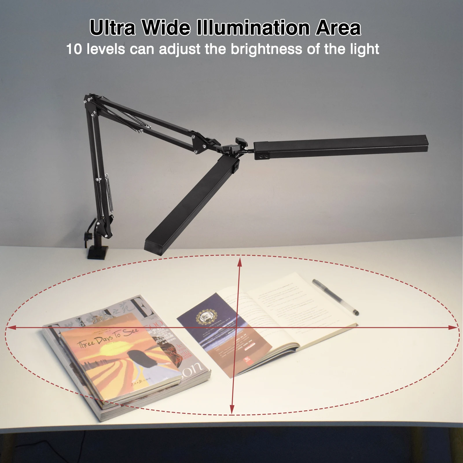 NEWACALOX 24W 160Pcs LED Screen Light Bar dimmerabile 3 colori Monitor del Computer luce a sospensione per lampada da tavolo studio ufficio Rreading