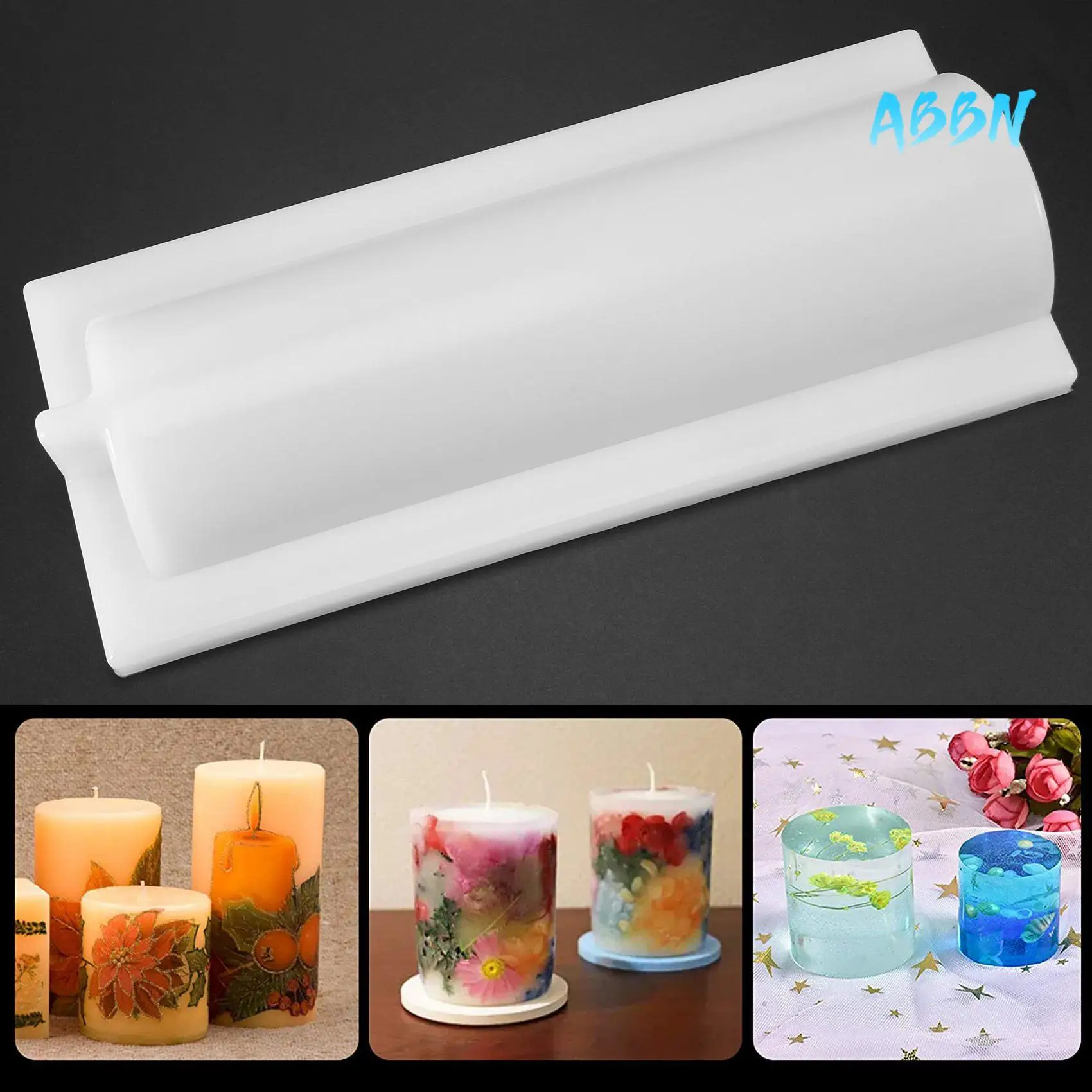 ABBN-Silicone Soap Mold 1000Ml Rounded Hand Soap Mold Tube Model Silicone Mold Long-Cylinder Cold Process Soap Form Handmade Soa