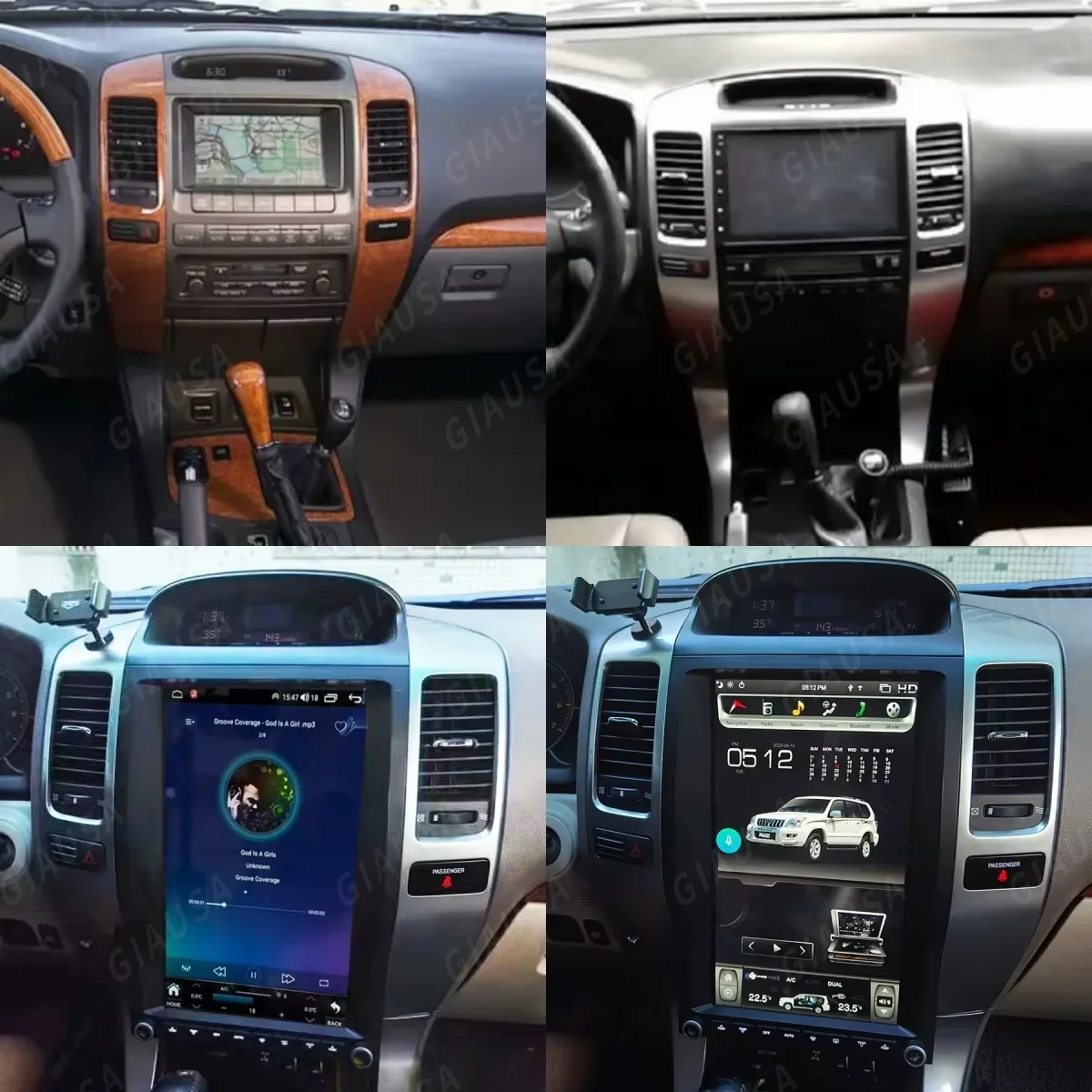 

13.6" Android 13 Screen Touch Radio For Toyota Land Cruiser Prado 120/Lexus GX470 2002-2008 Car GPS Navigation Multimedia Player
