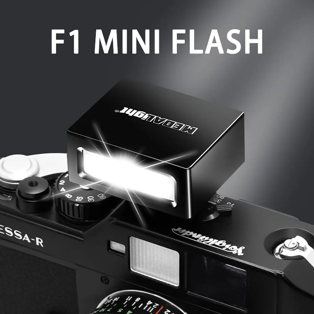 MIAOTU NUOVO F1 Spuer Mini Fotocamera Flash Speedlite GN10 Standard Hot Shoe Mount per Sony Canon Nikon Panasonic Olympus DSLR Camera