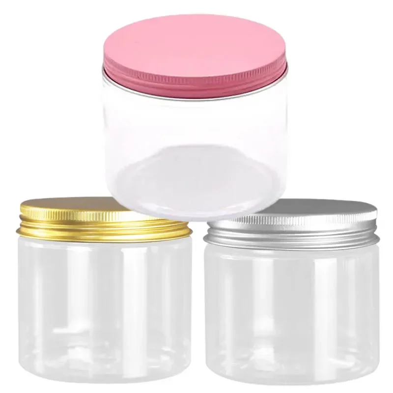 20Pcs 150ml Clear Plastic Jar with Lids PET Wide Mouth Jar For Candy Cookies Packing Cosmetics Containers Kitchen Storage Bottle