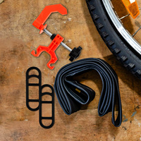 Bicycle Rim Truing Tool Wheel Holder Orange 4 Hole Straps T109BU Repair Stand for Mountain Bike Adjustment Efficient Solution