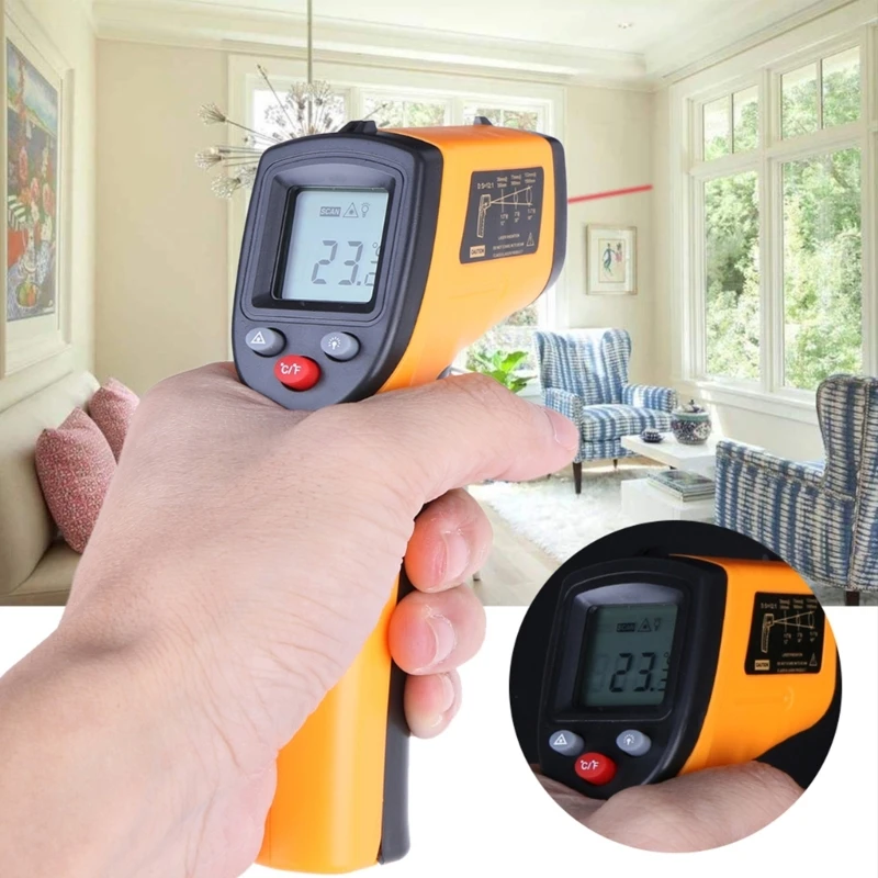 Digital Pyrometer Temperature MeterGun Non Contact Thermometer Drop ship