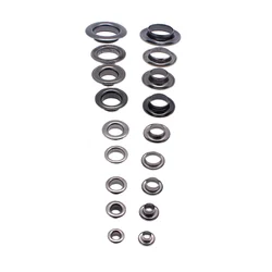 100 Sets/pack Brass Gun Black Eyelets with Gasket Inner Diameter 5-17mm for DIY Hat Shoes Belt Bag Clothes Accessories