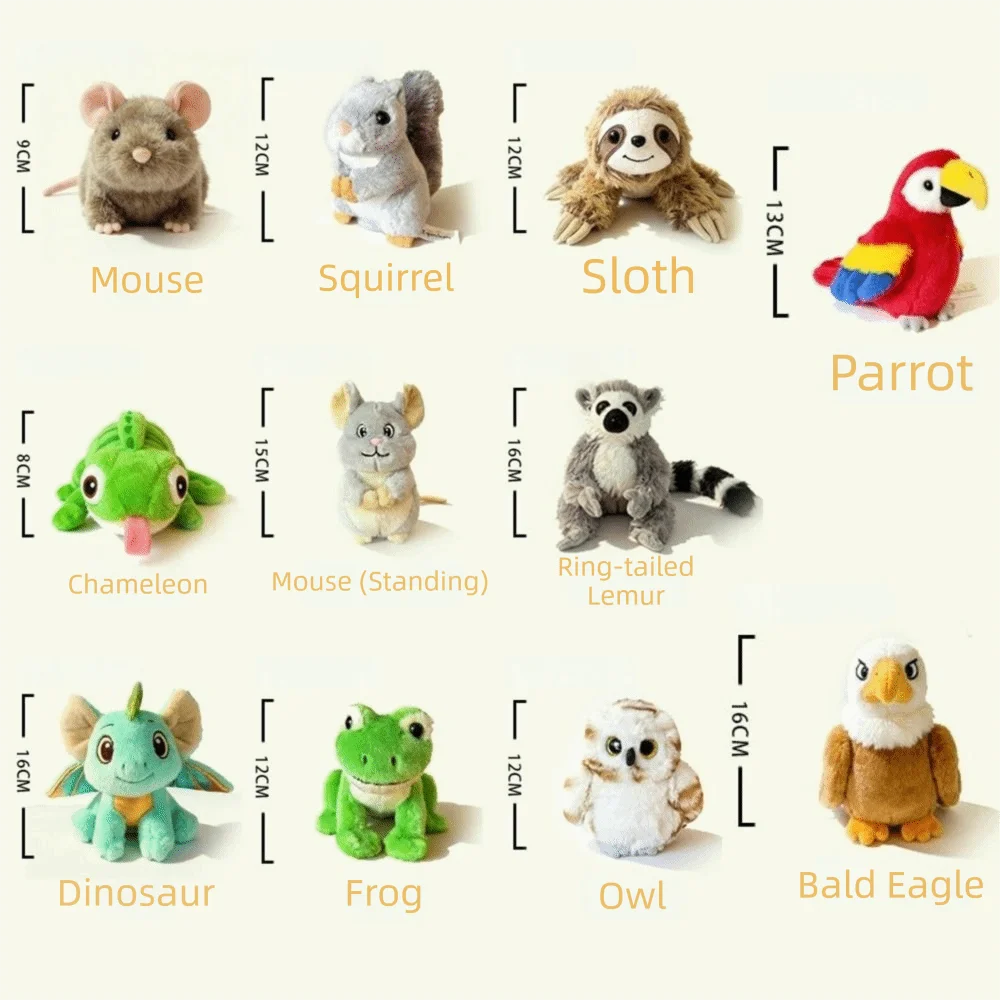 Nuovo Peluche Animale da Spalla, Morbido Giocattolo Magnetico a Forma di Rana e Bradipo