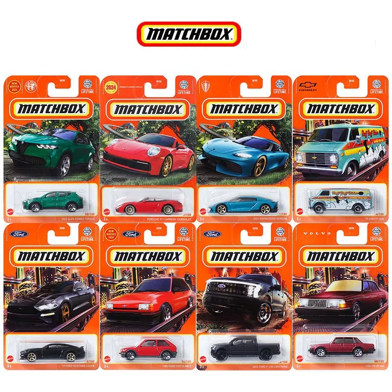 Mattel Matchbox 1/64 Basic Series 2024 L M Case Chevy Van Koenigsegg Gemera Ford Fiesta Mk2 Collectible Car Toys Diecast Vehicle