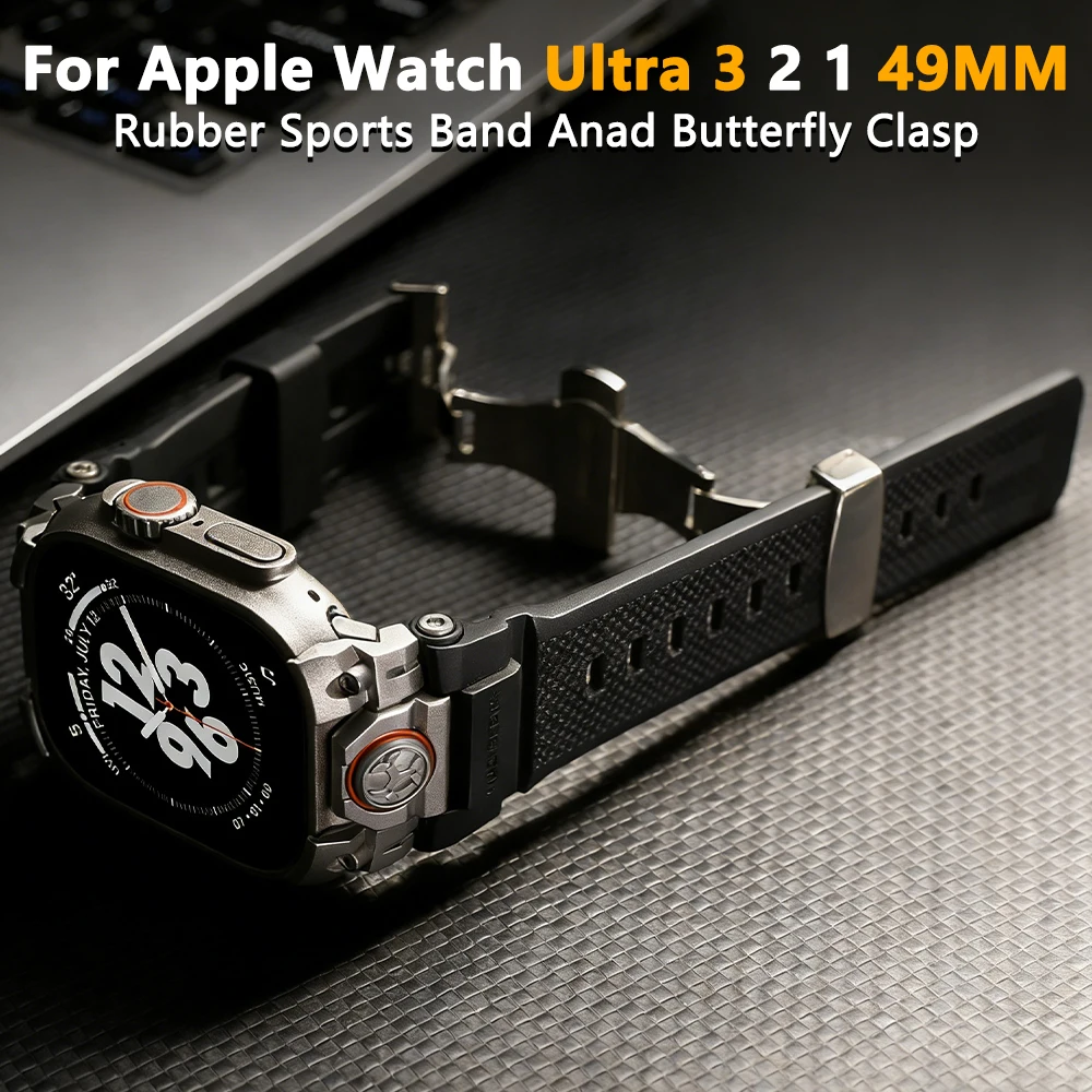 rubber-bracelet-for-apple-watch-band-ultra-3-49mm-butterfly-clasp-watchband-for-iwatch-ultra-2-1-49mm-luxury-men-silicone-strap