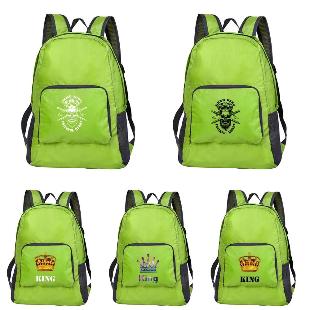 

New King Printed Folding Hiking Bag Ultra-light Outdoor Cycling Travel Backpack Portable Folding Backpack