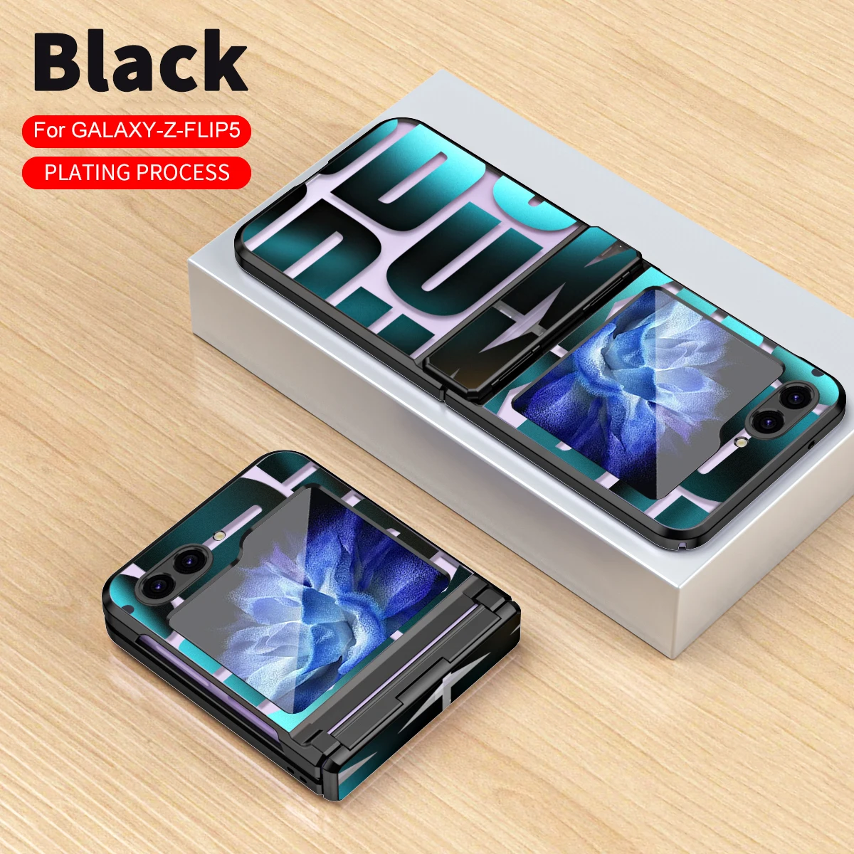 For Samsung Galaxy Z Flip 5 4 3 CaseTransparent Hinge Case and Lovely Full-wrap Drop-proof Cover