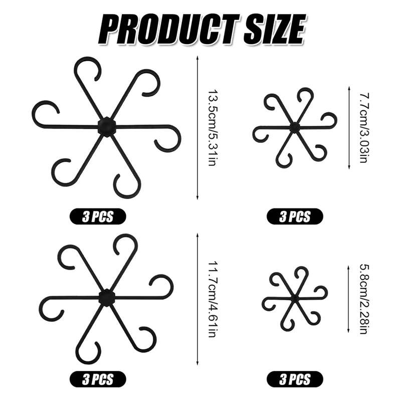 -A89Z 12 ชิ้น Plant Stem สนับสนุน 4 ขนาดดอกไม้ Stem Hook Stakes Trellis พืชปีนเขา Rack สําหรับ Plantfor ที่แตกต่างกัน