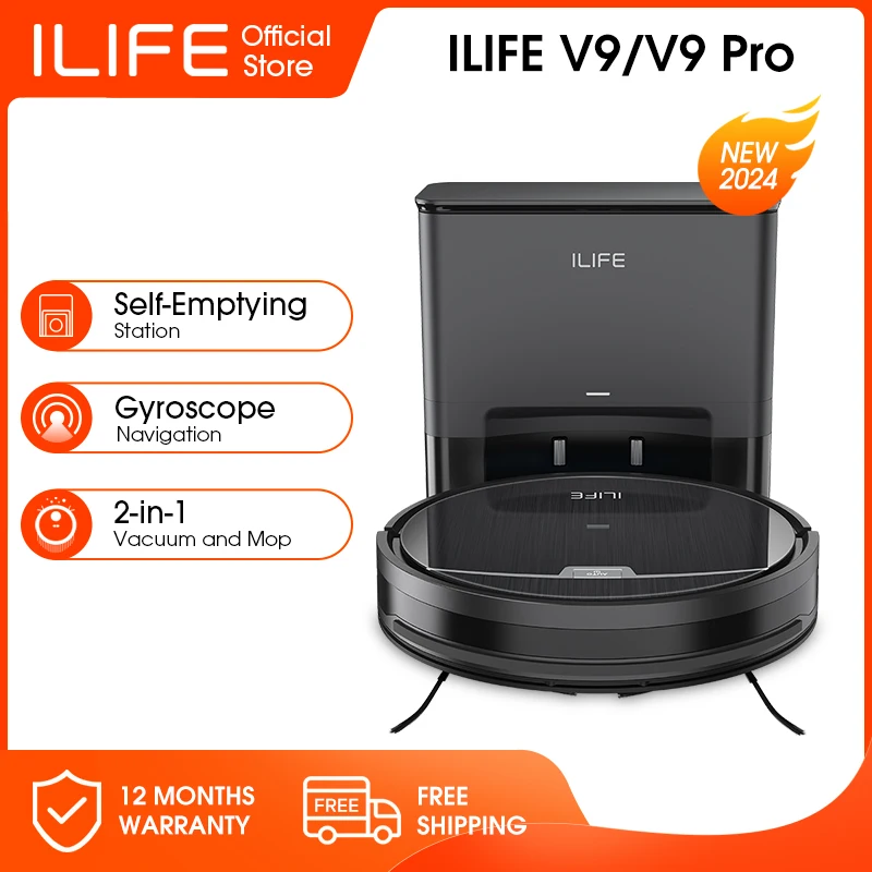 

Робот-пылесос ILIFE V9/V9Pro, 3000 па, с функцией самоопорожнения