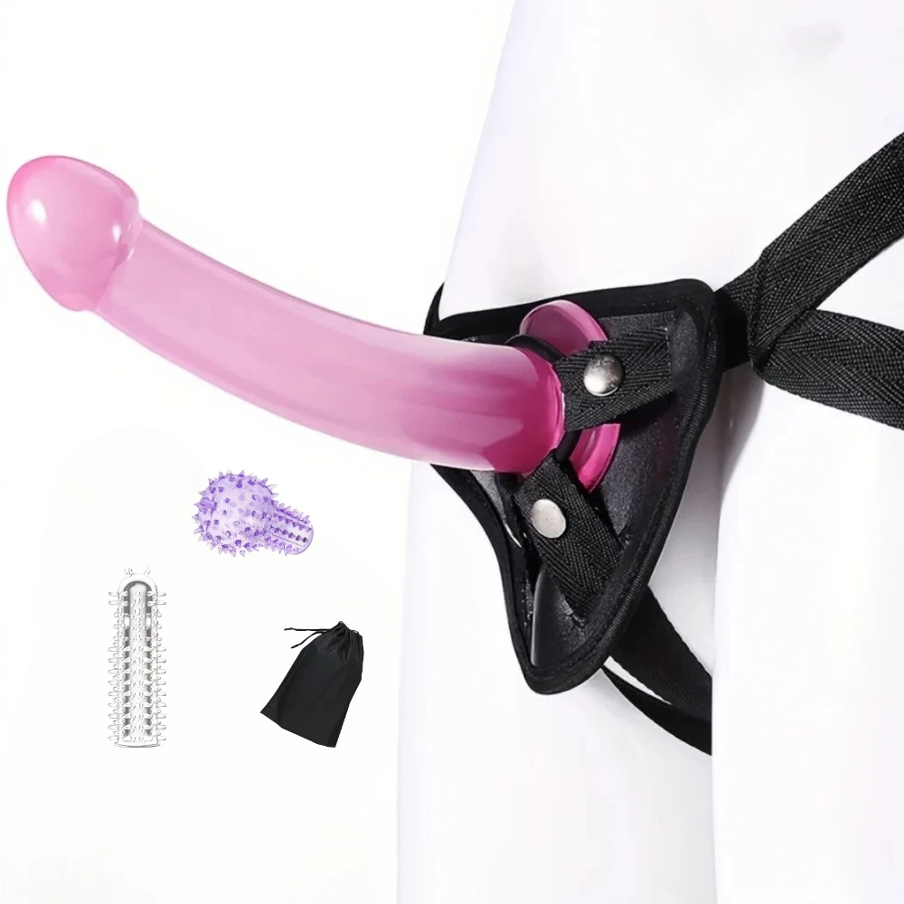 Vaginal Masturbators 4 Sizes False Penis Wearable Strapon Penis Pants Lesbian G Spot for Women Black Dildo Stimulator Strap Cat