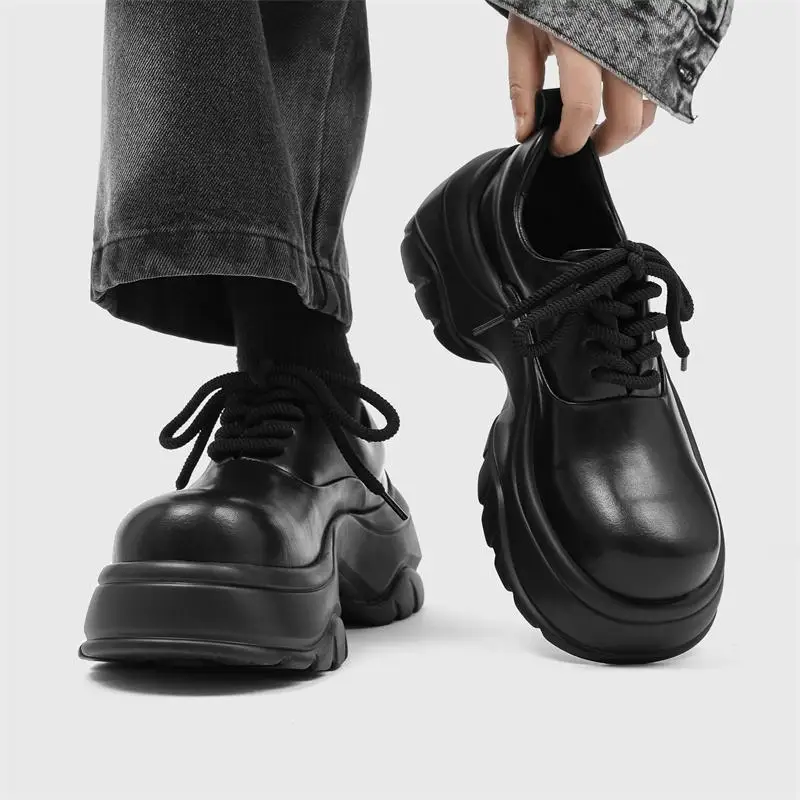 

Paris Thi Bot oes Мужские лоферы из натуральной кожи на платформе Briti Sle Bla Knight Sports Dad oes...