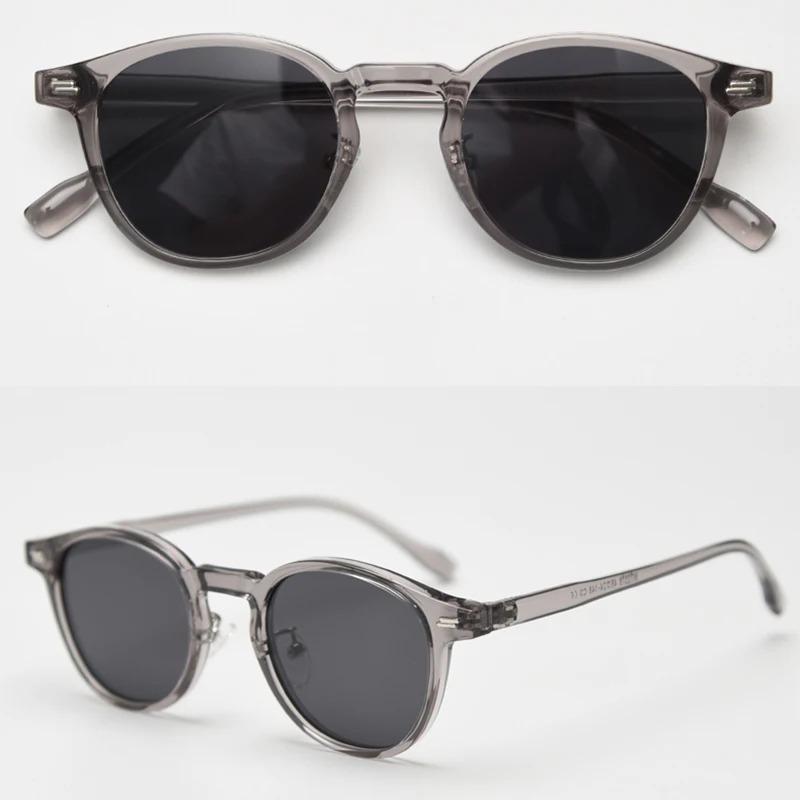 Kachawoo Damen-Sonnenbrille, rund, polarisiert, blau, grau, schwarz, Retro-Sonnenbrille, Herren-Accessoires, leichter TR90-Rahmen, Geburtstagsgeschenk – Detail 9