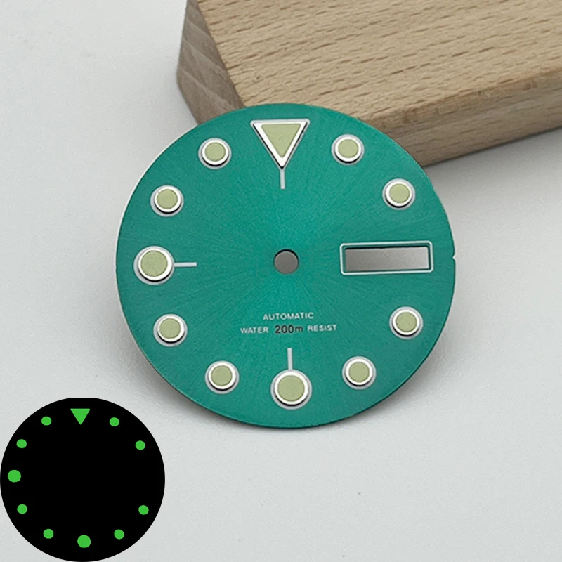 Esfera de reloj de 28,5mm compatible con NH35, NH36, 7S26, movimiento automático para SKX007, SKX009, SKX173, SRPD, esfera de abulón, atún, Canne,