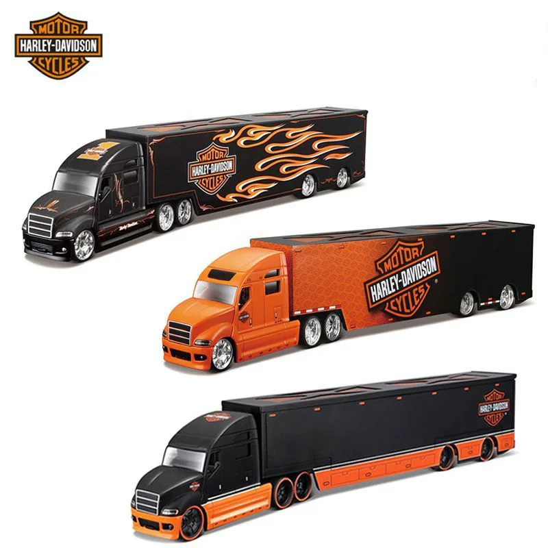 

Maisto 11516OR Harley Davidson Custom Container Truck 1:64 Scale Diecast Model Toy Car Kids Gift Collection Ornament For