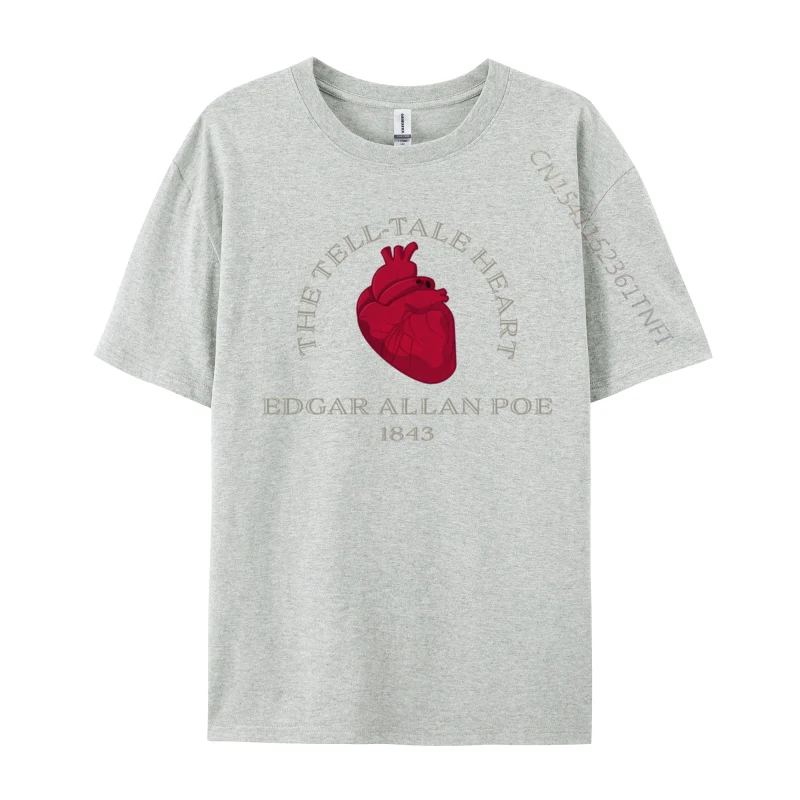 تي شيرت على شكل قلب من Tale للرجال ، Allan Poe مناسب للجسم ، جميع القمصان القطنية ، تي شيرت مضحك ، تصميم ساير