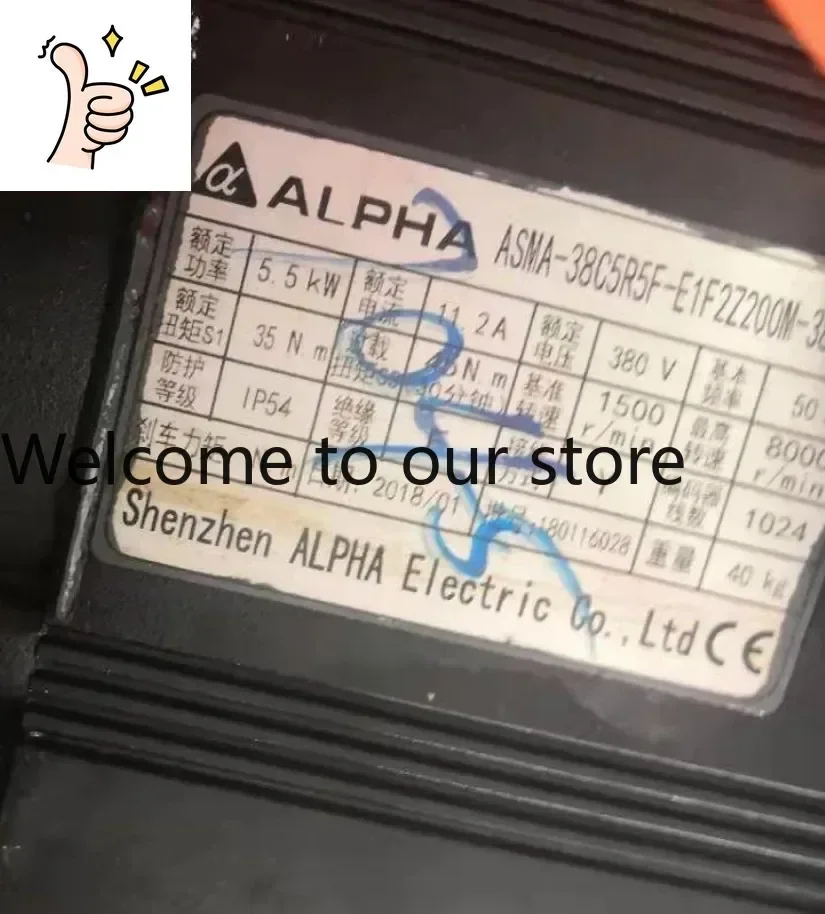 2025.5 Genuine ASMA-38C5R5F-E1F2Z200M Alpha Servo Motor 5.5KW