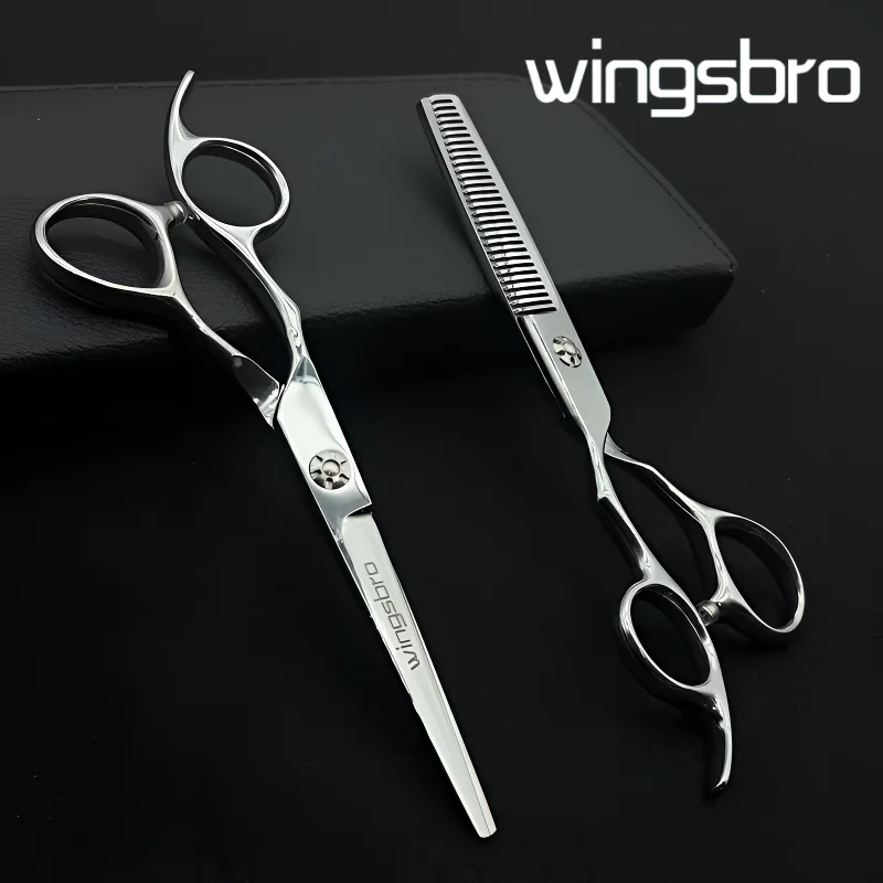 

6.5 Inch Professional left-hand Barber Scissor kit Hairdressing Scissors left hand Hair Cutting Thinning for Barber