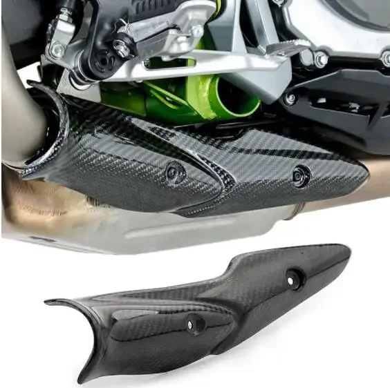 

Z900 Motorcycle Heat Shield Exhaust Muffler Pipe With Carbon Fiber Cover For Kawasaki z900 Heat Shield slip-on