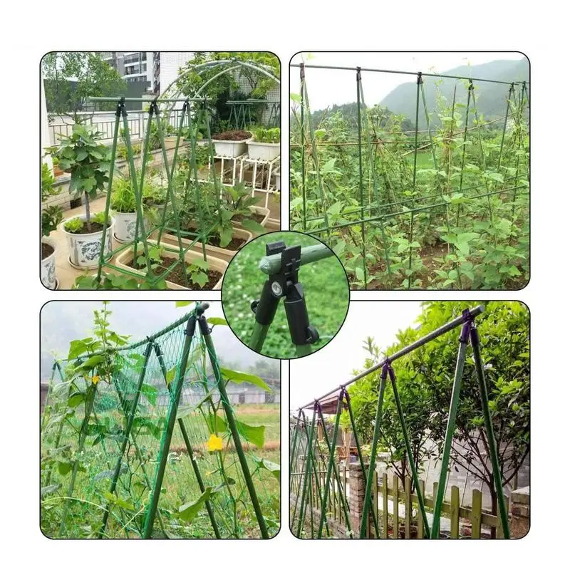 Gesper Penghubung Tanaman 10X Klip Tiang Taman Dukungan Dapat Disesuaikan Gesper Bagian Penghubung untuk Berkebun Rumput Lumut Tomat