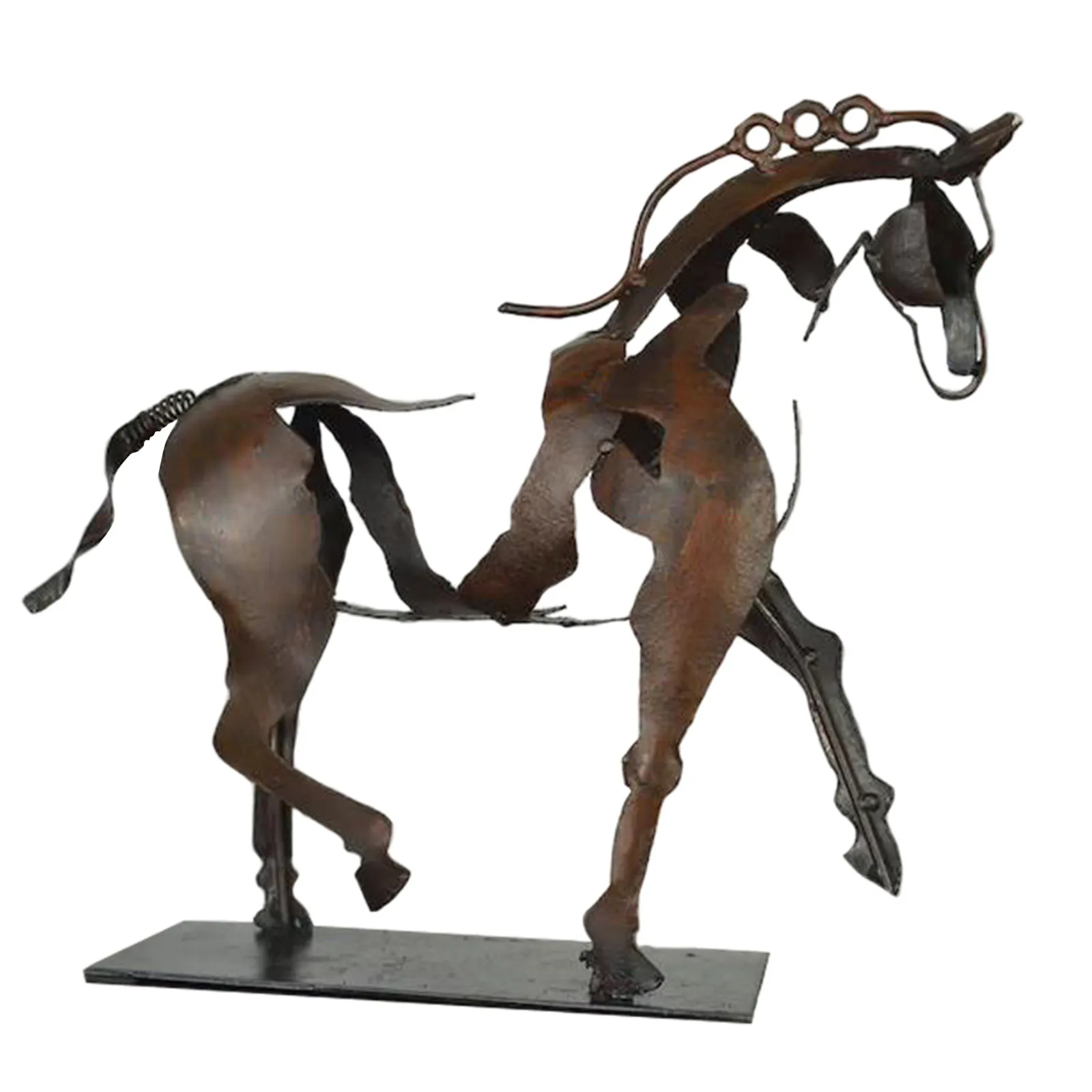 Escultura de caballo Adonis de Metal, escultura de caballo de Metal para escritorio, decoración sin luz Led, decoración personalizada para el hogar y la Oficina