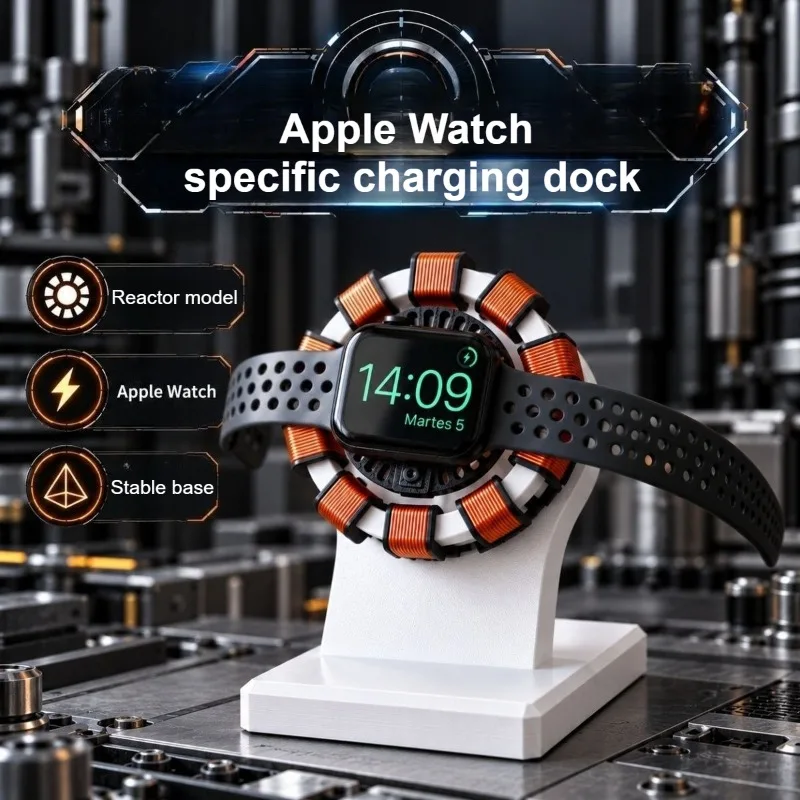 3D Printing Apple Watch Charger Stand Desktop Reactor Model Iwatch Holder Decoration Smart Watch Charge Dock Watches Support