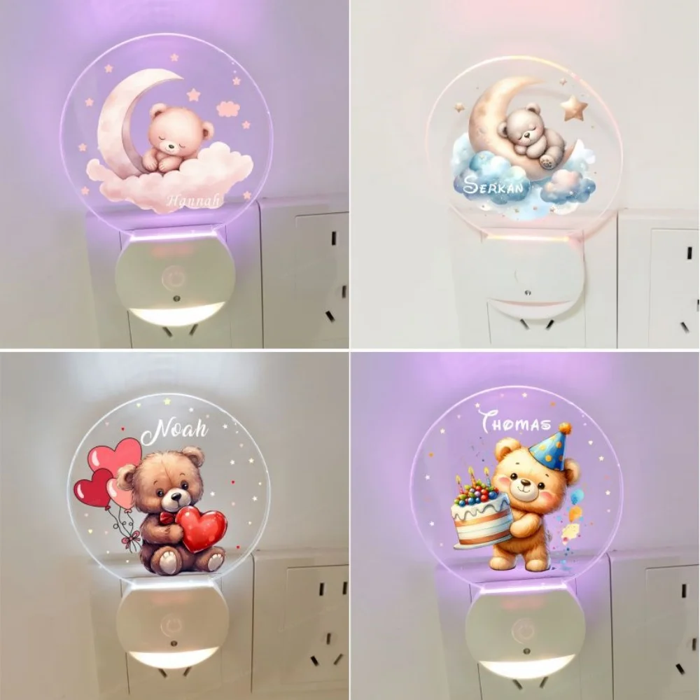

Медведь Plug InNight Light Пользовательский ночник Вилка Детский ночник Вилка Спальня для мальчика