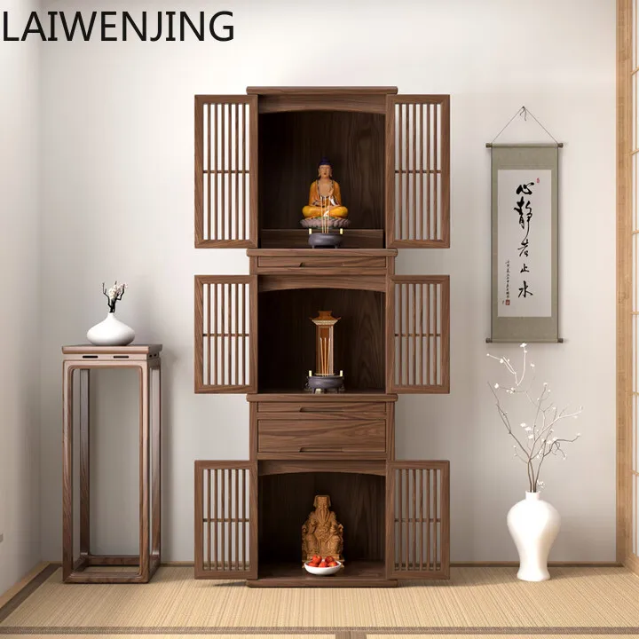 

SGF Buddhist niche vertical cabinet with door on the third floor is dedicated to Taifo solid wood household
