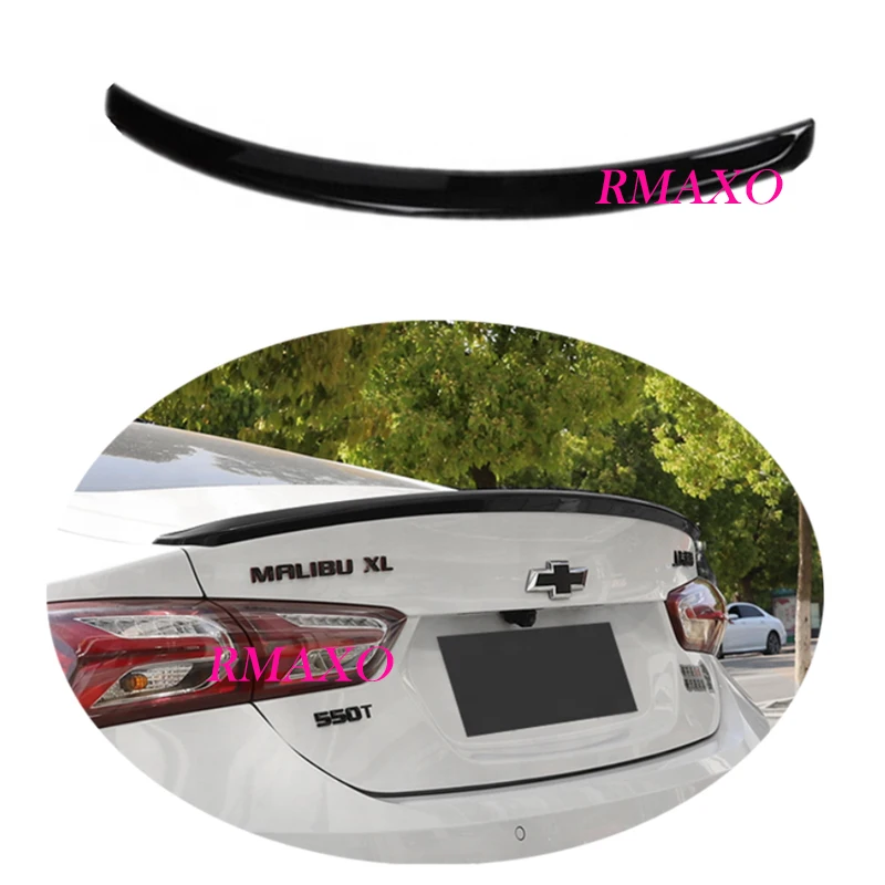 For Malibu XL Spoiler 2016-2019 Chevrolet Malibu XL High Quality Spoiler ABS Material Car Rear Wing Primer Color Rear Spoiler